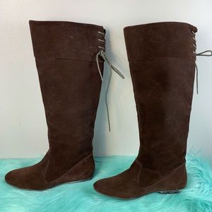 Steve Madden Brown Suede Leather Sabina Boots